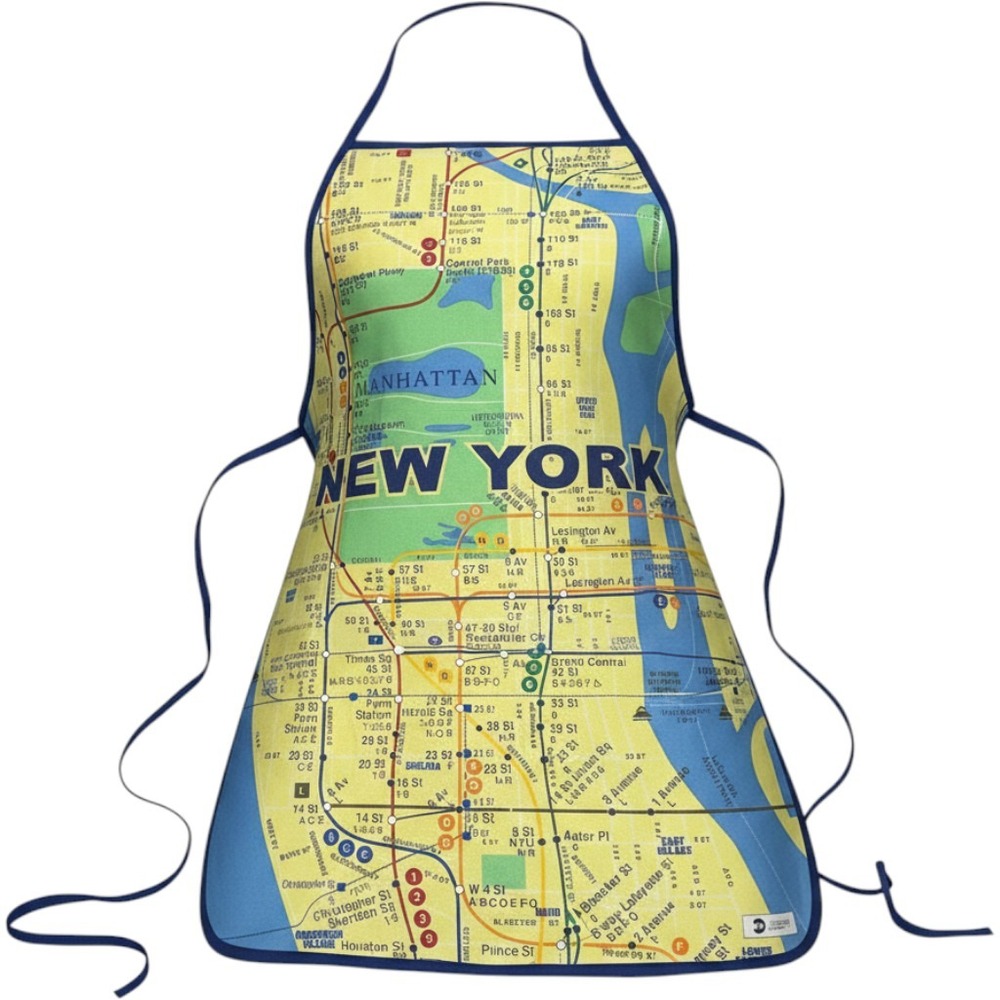 NYC New York City Subway Map Apron Smock Adjustable Souvenir 100% Cotton